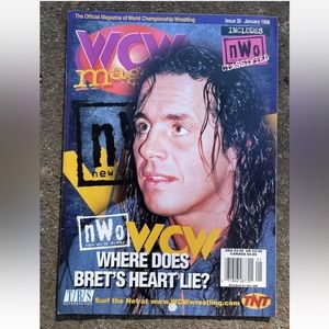 WCW Magazine January 1998 Issue 35 Wrestling Bret Hart nWo WWE WWF